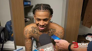 Grizzlies guard Ja Morant post-game presser after their 125-119 win over the Atlanta Hawks