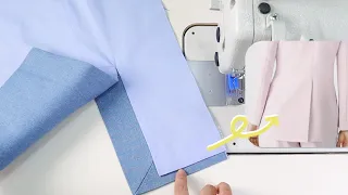 Sewing craft &Tips |The second sewing method of suit fork | How to Sew a Jacket's Vents-Fully Lined