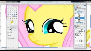 Making a pony blink using Gimp