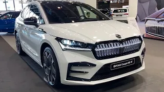 Skoda ENYAQ Coupe RS 2022 - CRAZY illuminated grille demonstration & animation (131 LED's)