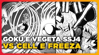 GOKU E VEGETA SSJ4 VS CÓPIA DE CELL E FREEZA - ARCO OZOTTO #1