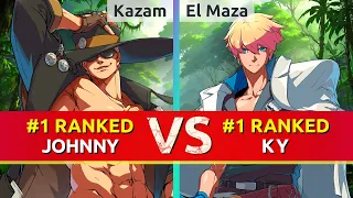 GGST ▰ Kazam (#1 Ranked Johnny) vs El Maza | Dany (#1 Ranked Ky). High Level Gameplay