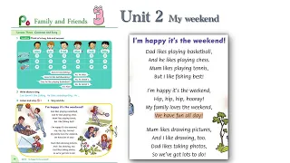 Song in Family and friends Level 3 Unit 2 _ I'm happy it's the weekend! | Let's sing karaoke!