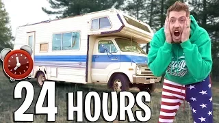 24 HOUR OVERNIGHT RV SURVIVAL CHALLENGE!