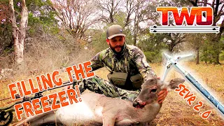 SEVR BROADHEADS FILL THE FREEZER!!! (Archery Deer Hunt)