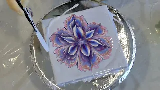 Achieve Breathtaking Floral Art with Acrylic Pouring Paints & Paper Napkin: The Reverse Flower Dip