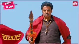 Balayya's Mass warning scene | Legend | Telugu | Balakrishna | Sonal Chauhan | Radhika Apte | SUNNXT