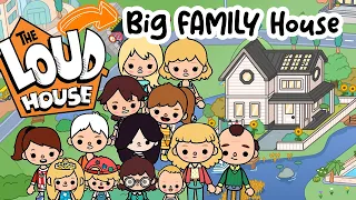 The LOUD HOUSE inspired Big Family House 13 People 🧡 TOCA BOCA House Ideas | Toca Life World