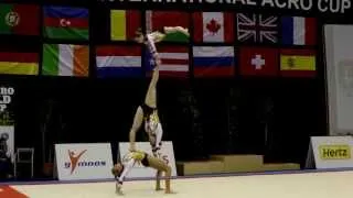 FIG Acro World Cup 2013 Maia - BEL W3 Sen Combined - Schollier, Van Betsbrugge and Van Overberghe