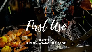 Primera Asado Fire Cage FirepitsUK First Use - Hunter Gatherer Cooking HGC
