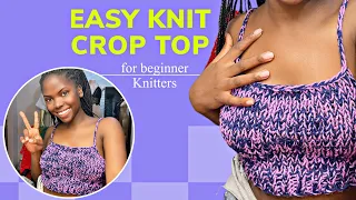 Easy knit crop top for beginners