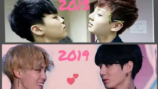 Jikook evolution  { 2013 to 2019 } ♡