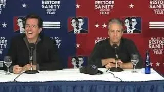 Jon Stewart & Stephen Colbert Sanity/Fear Press Conference