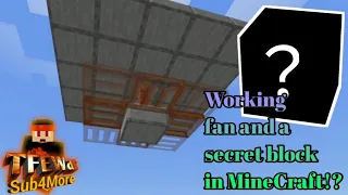 HOW TO MAKE A WORKING FAN IN MINECRAFT(No mods)