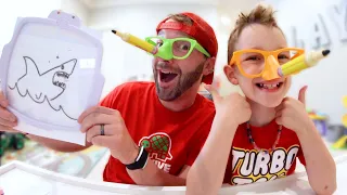 Father & Son PLAY PENCIL NOSE! / Draw Off!