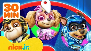 PAW Patrol Mighty Pups Spin the Wheel! w/ Rubble, Chase & Skye | Games For Kids | Nick Jr.