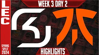 SK vs FNC Highlights | LEC Spring 2024 W3D2 | SK Gaming vs Fnatic