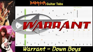 Down Boys - Warrant - Guitar + Bass TABS Lesson