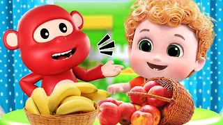 Apples and Bananas | Kids cartoon + Nursery Rhymes & Kids Songs | Blue Fish 4K videos 2024