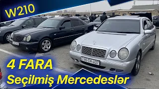 Maşın bazarı seçilmiş 4 fara W210 Mercedeslərin qiymətləri