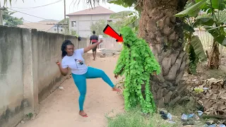 SHE THOUGHT THAT WAS JUST A FLOWER! HILARIOUS BUSHMAN PRANK!!!