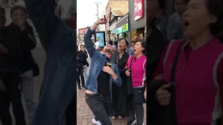 STREET SWORD SWALLOWING!! 😨 #shorts