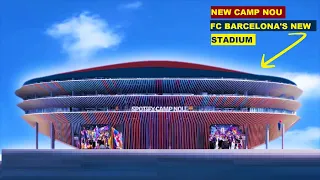 NEW CAMP NOU. THE FC BARCELONA MODERN FOOTBALL STADIUM IN BARCELONA SPAIN.