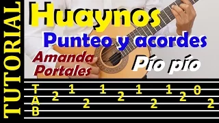 PIO PIO - Amanda Portales (Punteo completo para guitarra con letra y acordes)