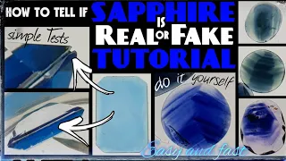 How to tell if Sapphire is Real or Fake 🤔 DIY Tutorial 😁 Easy Gem Test 💎