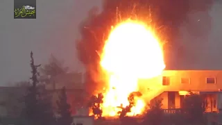 FSA's TOW missile destroys regime tank on Al-Zaghba front, rural Hama