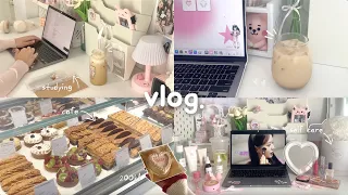 Vlog 🤍 daily diaries, visiting cafè, self care, k-beauty haul, lots of studying, organizing etc.