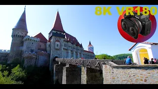 CORVIN CASTLE one of the Seven Wonders of Romania 8K 4K VR180 3D (Travel Videos ASMR Music)