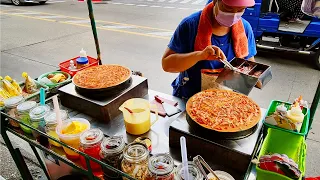 Thailand crepes with various toppings : 태국 크레페 : Thailand street food Bangkok