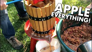 Pressing Apples For Hard Cider, Apple Scrap Vinegar & Home Canned Apple Juice