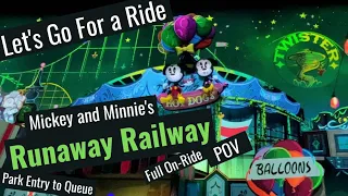 FULL RIDE POV Mickey and Minnie's Runaway Railway | Disney Hollywood Studios