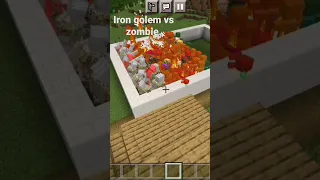 Iron golem vs zombie i Minecraft @YesSmartyPie @TechnoGamerzOfficial #minecraft #viral #shorts 🤯🤯