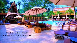 [4k] Cafe Del Mar Kamala Beach Phuket Thailand 🎶 - Thailand Best Beach Club