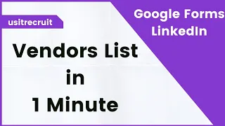 🔥How to Get Vendors List in Just 1 Minute | 📝Vendors list | US Staffing | 🌐usitrecruit