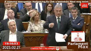 🔴 Parlamenti Közvetítés (ÉLŐ) 2023.02.27. | ParlamentMax támogatója Hangosjog.hu
