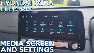 Hyundai Kona Electric Media Screen & Settings