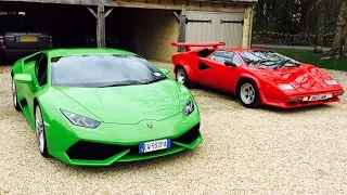 Harry's garage Lamborghini Huracan review alongside Countach