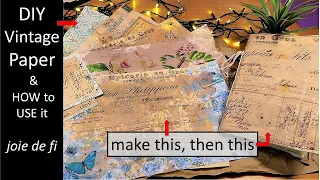 DIY VINTAGE PAPER and How To Use It ✅ Junk Journal New Idea