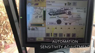 AFS Harvest Command Automation Sensitivity Adjustment