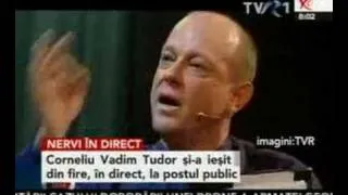 Vadim Tudor şi-a ieşit din fire la o emisiune tv