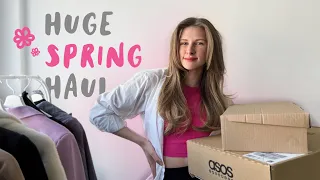 HUGE SPRING 2022 TRY ON HAUL | neutrals&colors | ZARA, NA-KD, ASOS, H&M | tall girl friendly fashion