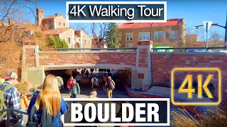 4K City Walks: Boulder, Colorado -Colorado University Tour - Virtual Walk Treadmill City guide