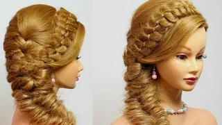 Hairstyles for long hair tutorial. 4 Strand with Fishtail Braid.