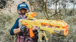 LTT Game Nerf War : Winter Warriors SEAL X Nerf Guns Sniper OneShot Fight Criminal Rocket Man