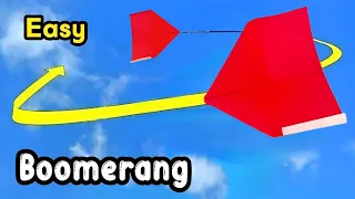 How to make a paper boomerang plane easy | How to make paper plane