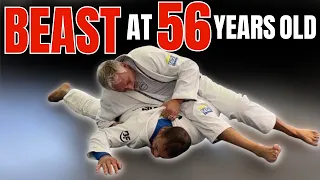 One Of The Best 56 yrs Old Blue Belt I'veTrain With | BJJ ROLLING COMMENTARY